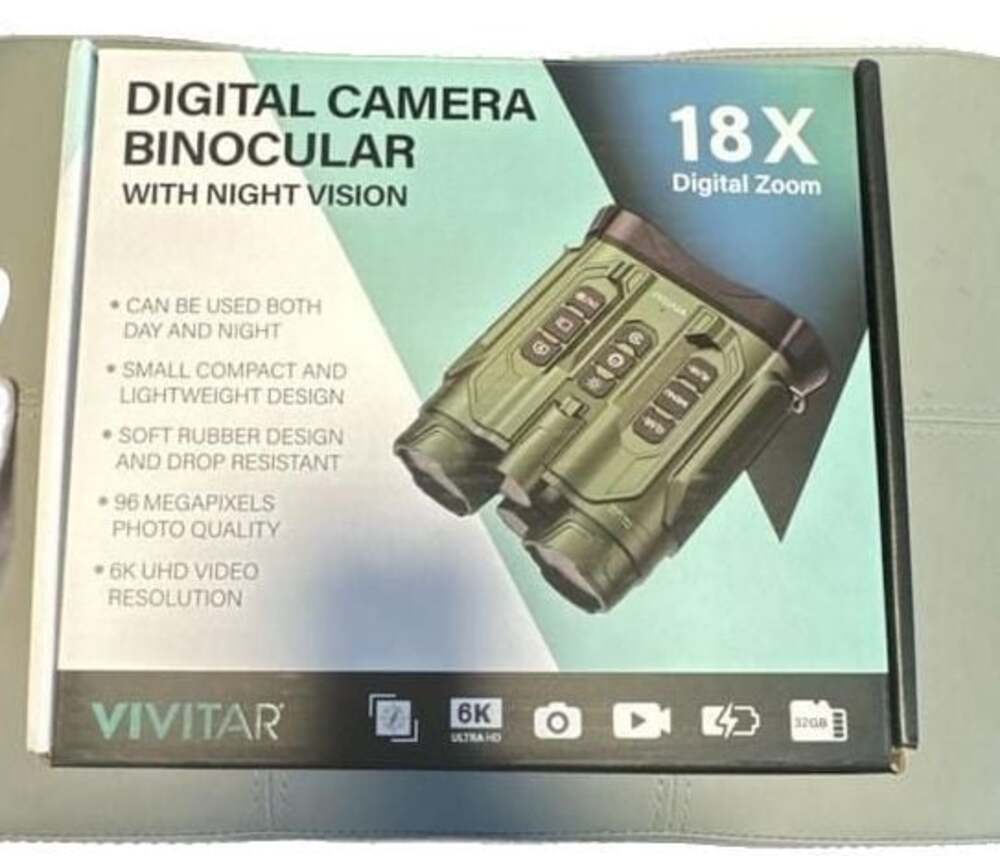 Vivitar Digital Camera Binocular with Night Vision 18X Digital Zoom Green
